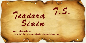 Teodora Simin vizit kartica